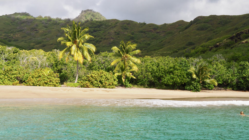 Plage de sable blanc à Tahuata